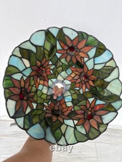 Vintage Dale Tiffany Stained Glass Lamp Shade 14 Diameter