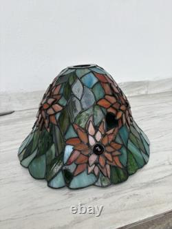 Vintage Dale Tiffany Stained Glass Lamp Shade 14 Diameter