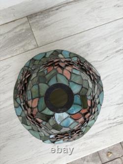 Vintage Dale Tiffany Stained Glass Lamp Shade 14 Diameter