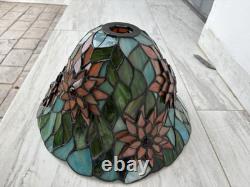 Vintage Dale Tiffany Stained Glass Lamp Shade 14 Diameter