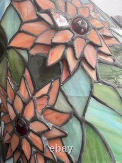 Vintage Dale Tiffany Stained Glass Lamp Shade 14 Diameter