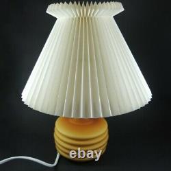 Vintage Danish Le Klint 313 Art Glass Table Lamp with Shade