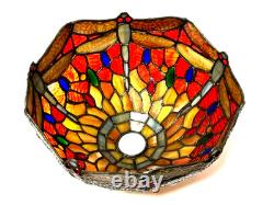Vintage Dragonfly Tiffany Style Stained Glass Lamp Shade 10 (Shade Only)
