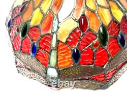 Vintage Dragonfly Tiffany Style Stained Glass Lamp Shade 10 (Shade Only)