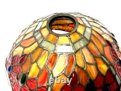 Vintage Dragonfly Tiffany Style Stained Glass Lamp Shade 10 (Shade Only)