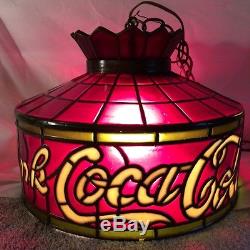 Vintage Drink Coca-Cola Tiffany Style Style Lamp Shade Red Tulip Design