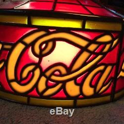 Vintage Drink Coca-Cola Tiffany Style Style Lamp Shade Red Tulip Design