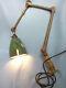 Vintage Dugdills Anglepoise Machinist Lamp With Green Enamel Shade