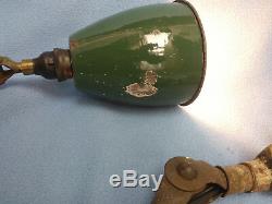 Vintage Dugdills Anglepoise Machinist Lamp with Green Enamel Shade