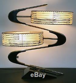 Vintage Eames Era Mid-Century Majestic Z Lamp with Fiberglass Shades