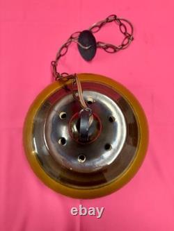 Vintage Eduardo Vega Signed Hanging Light Fixture Cuenca, Ecuador