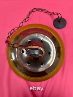 Vintage Eduardo Vega Signed Hanging Light Fixture Cuenca, Ecuador