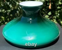 Vintage Emeralite Style Green Cased Glass Replacement Lamp Shade Tam O Shanter