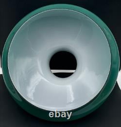 Vintage Emeralite Style Green Cased Glass Replacement Lamp Shade Tam O Shanter