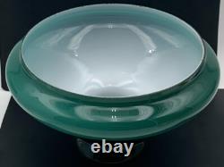 Vintage Emeralite Style Green Cased Glass Replacement Lamp Shade Tam O Shanter