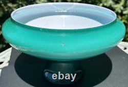 Vintage Emeralite Style Green Cased Glass Replacement Lamp Shade Tam O Shanter