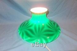 Vintage Emeralite pinwheel Tam-o-shanter Student Oil Lamp Shade