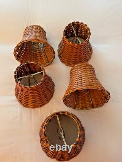 Vintage Empire Clip-On Chandelier Lamp Shade, Natural Set of 5 XLNT Condition