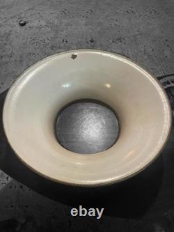 Vintage Empire Style Bronze Over Copper Shade Bouillotte & Ice Glass Flat Shade