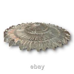 Vintage Empire Style Bronze Over Copper Shade Bouillotte & Ice Glass Flat Shade