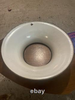 Vintage Empire Style Bronze Over Copper Shade Bouillotte & Ice Glass Flat Shade