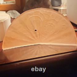Vintage Espana Guerbe-Le-Verrier replacement frosted Peach glass lamp Shade