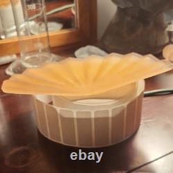 Vintage Espana Guerbe-Le-Verrier replacement frosted Peach glass lamp Shade