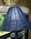Vintage Extra Large Blue Glass Seed Bead/wire 12 X 8 Lamp Shade Rare