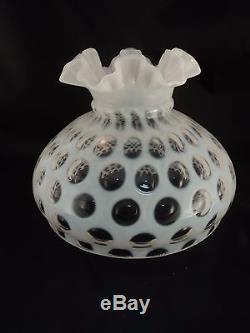 Vintage FENTON Art Glass French Opalescent White Dot Optic Lampshade