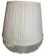 Vintage Fabric Lamp Light Shade Pleated Pleates Fringe Fringed Tassel Tassels