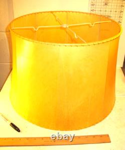 Vintage Fantastic Rawhide Leather Lamp Shade NICE