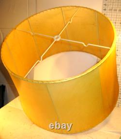 Vintage Fantastic Rawhide Leather Lamp Shade NICE