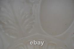 Vintage Farmhouse Big Ceiling Ornate White Milk Glass Lamp Shade 8 x 17