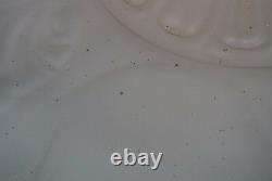 Vintage Farmhouse Big Ceiling Ornate White Milk Glass Lamp Shade 8 x 17