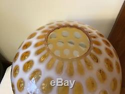 Vintage Fenton Art Glass Honeysuckle Opalescent Coin Dot 10 Lamp Shade