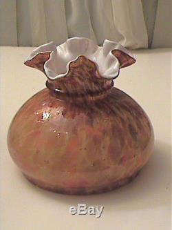 Vintage Fenton Glass Light Lamp Shade Student Shade Case Gass Murano Style RARE