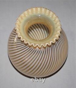 Vintage Fenton Honeysuckle Spiral Opalescent Glass Lamp Shade 9-1/4 Tall