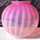 Vintage Fenton Opalescent Art Glass Swirl Cranberry Lamp Shade Excellent
