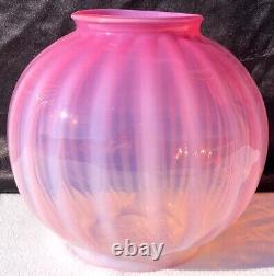 Vintage Fenton Opalescent Art Glass Swirl Cranberry Lamp Shade EXCELLENT