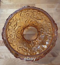 Vintage Fenton Poppy Colonial Amber Glass Lamp (Shade Only)