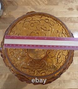 Vintage Fenton Poppy Colonial Amber Glass Lamp (Shade Only)