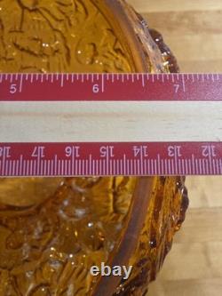 Vintage Fenton Poppy Colonial Amber Glass Lamp (Shade Only)