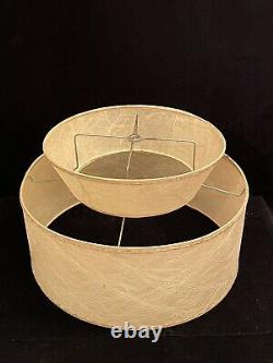 Vintage Fiberglass 2 Tier Lamp Shade MCM 16 Diameter 10 Tall