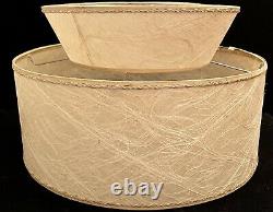 Vintage Fiberglass 2 Tier Lamp Shade MCM 16 Diameter 10 Tall