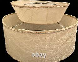 Vintage Fiberglass 2 Tier Lamp Shade MCM 16 Diameter 10 Tall