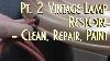 Vintage Floor Lamp Restoration Pt 2 Clean Repair Paint Polish