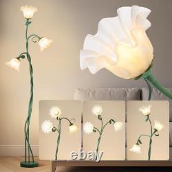 Vintage Flower Floor Lamp with Flexible Neck and 3 Color Temperatures (Green)