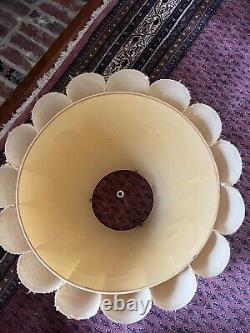 Vintage Fluted Scallop Lamp Shade HUGE MCM Mid Century 60s Retro