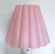 Vintage Fluted Scalloped Lampshade-dusty Rose-lg 15tx20.5 W-excellent
