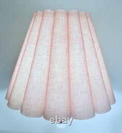 Vintage Fluted Scalloped Lampshade-Dusty Rose-LG 15Tx20.5 W-Excellent